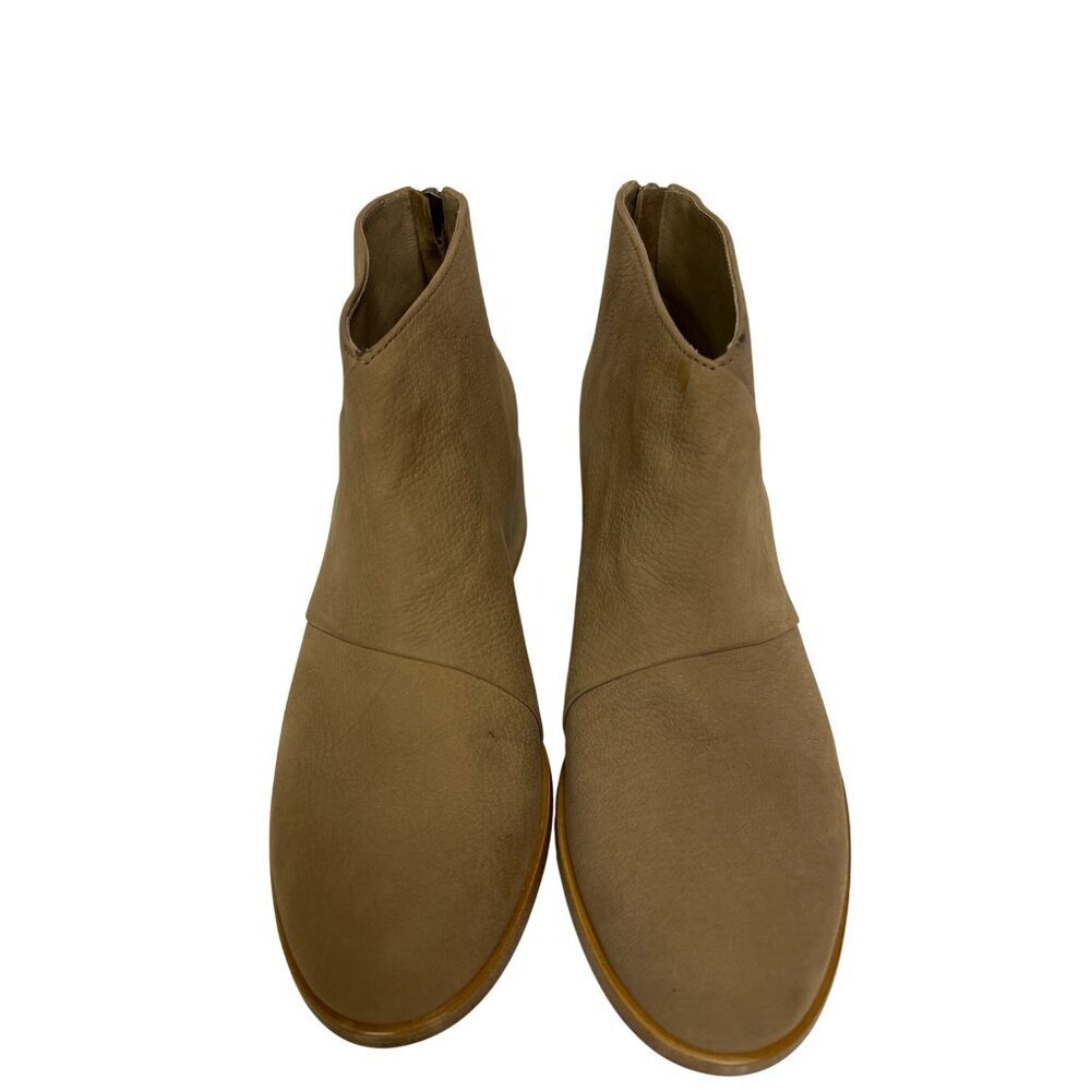 Eileen Fisher Women's Leather Booties Tan Ankle Boots Size 6 New with Flaws - Picture 4 of 11